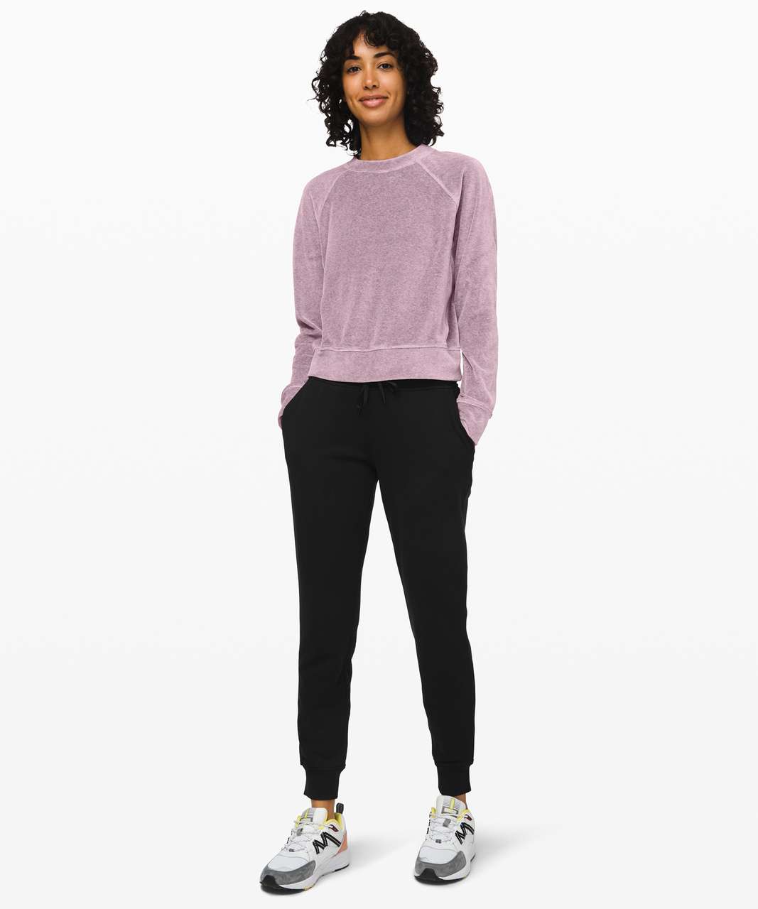 Lululemon Every Moment Crew - Heathered Frosted Mulberry - lulu fanatics