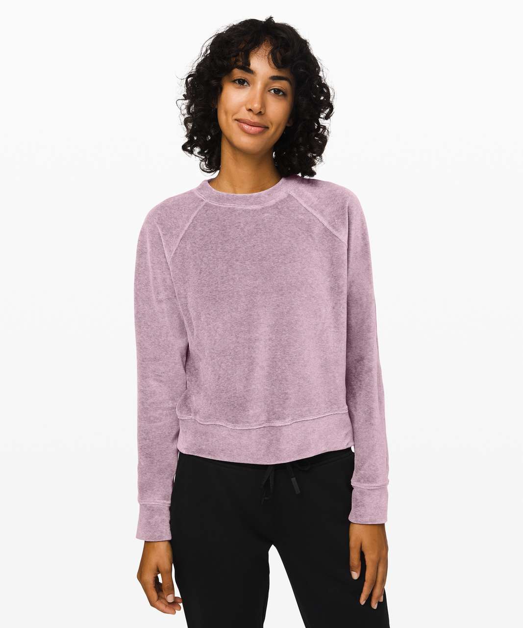 Lululemon Every Moment Crew - Heathered Frosted Mulberry - lulu fanatics