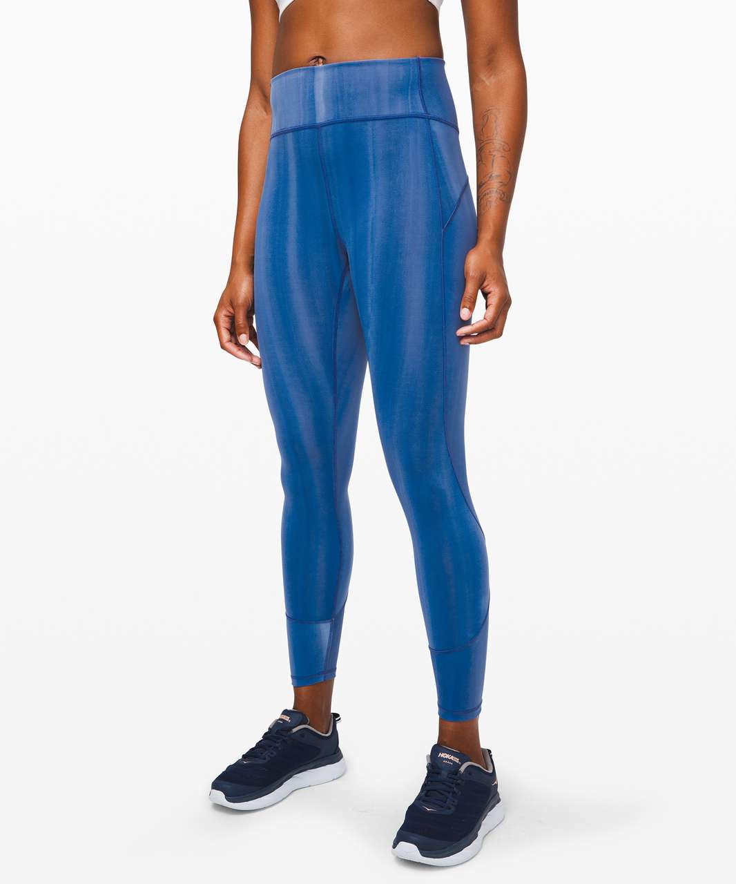 Lululemon In Movement Tight 25" *Spray Dye Everlux - Brushed Spray Dye White Dark Cobalt