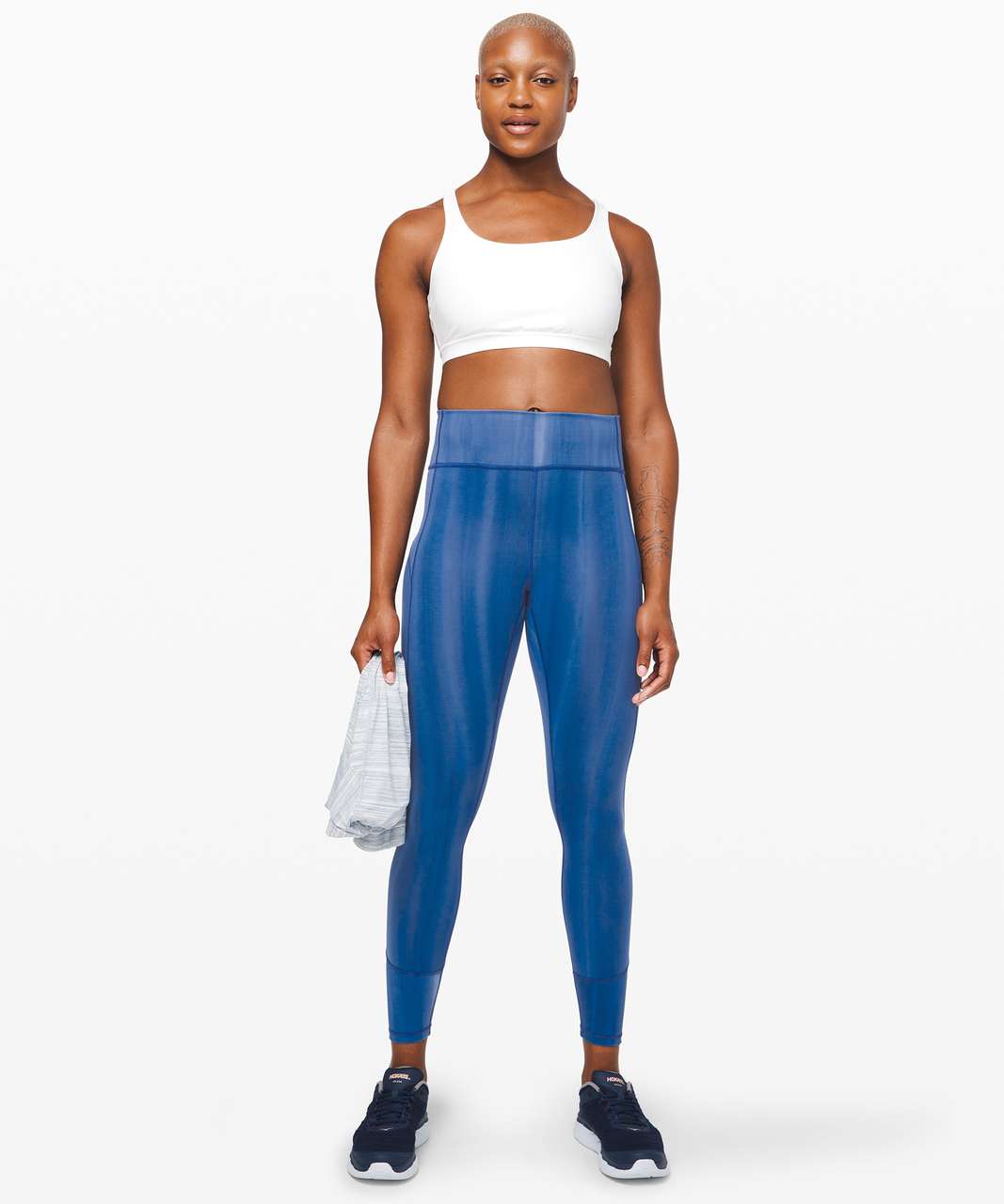 Lululemon In Movement Tight 25" *Spray Dye Everlux - Brushed Spray Dye White Dark Cobalt