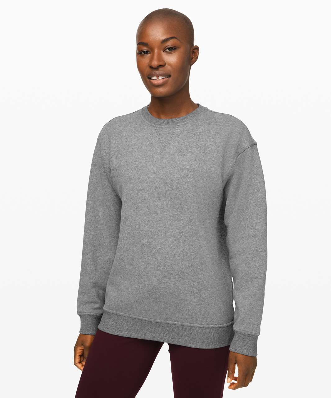 Lululemon All Yours Crew - Heathered Core Medium Grey - lulu fanatics