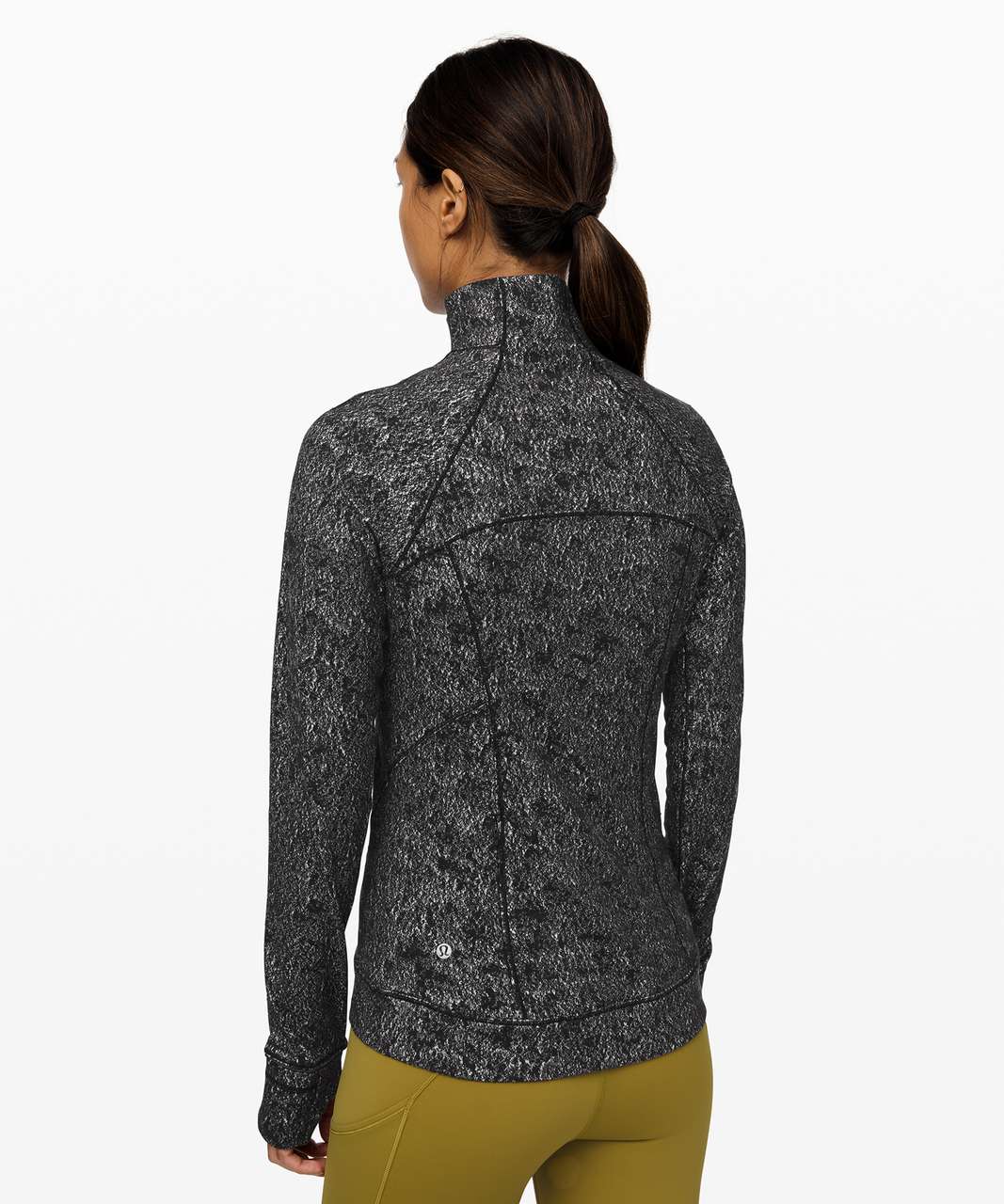 Lululemon Outrun the Elements 1/2 Zip - Misted Jacquard Black 