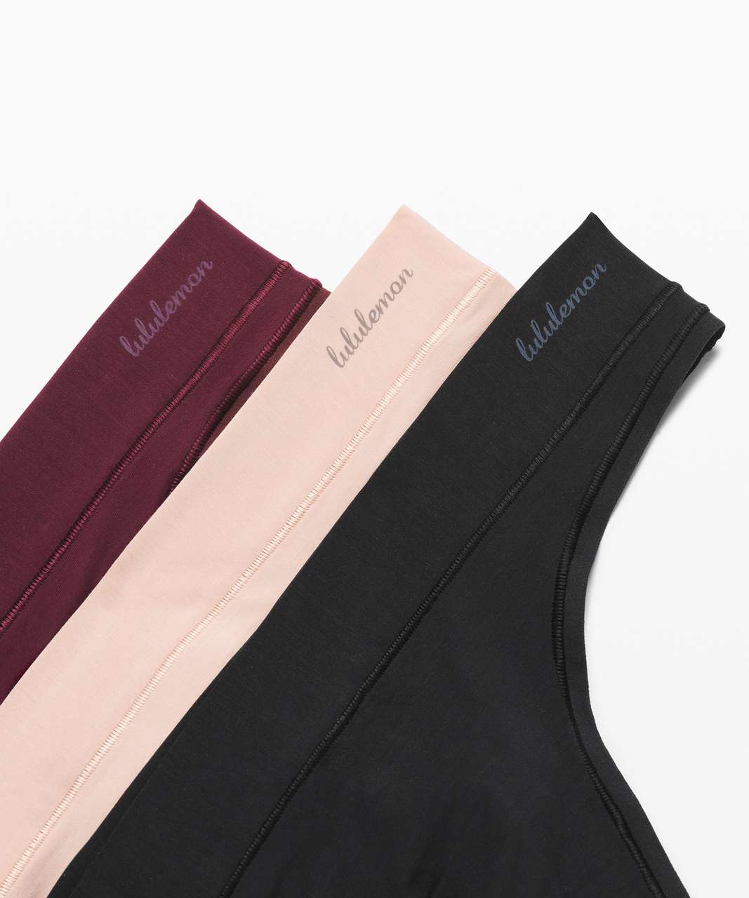 Lululemon Mula Bandhawear Thong *3 Pack - Black / Misty Shell / Garnet