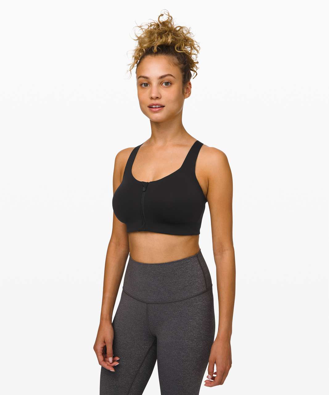 Lululemon Power Through Bra - Black - lulu fanatics