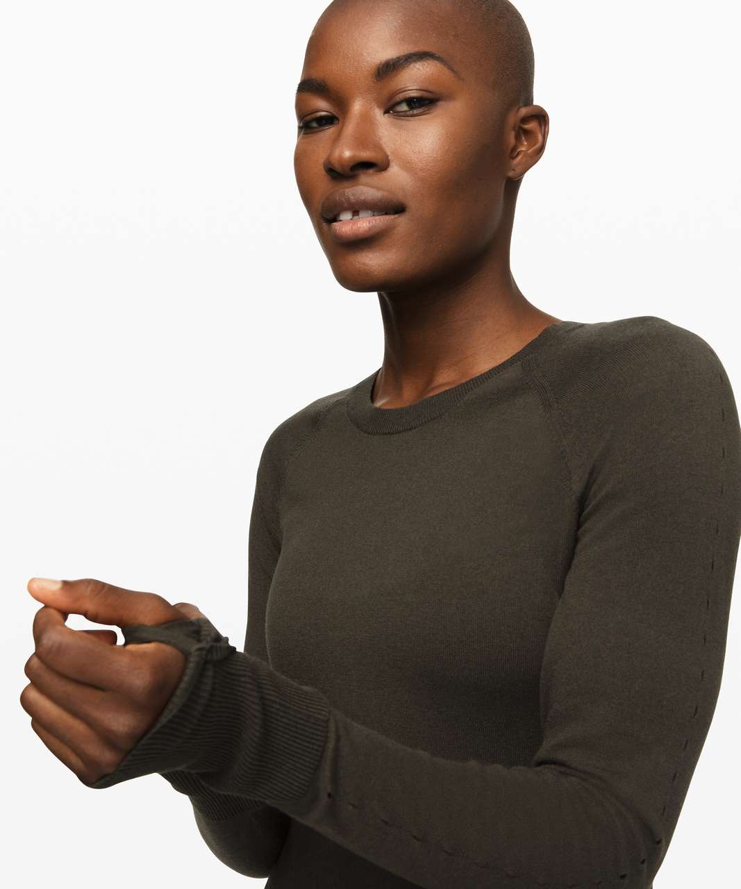 Lululemon Stand Steady Crew Sweater - Dark Olive