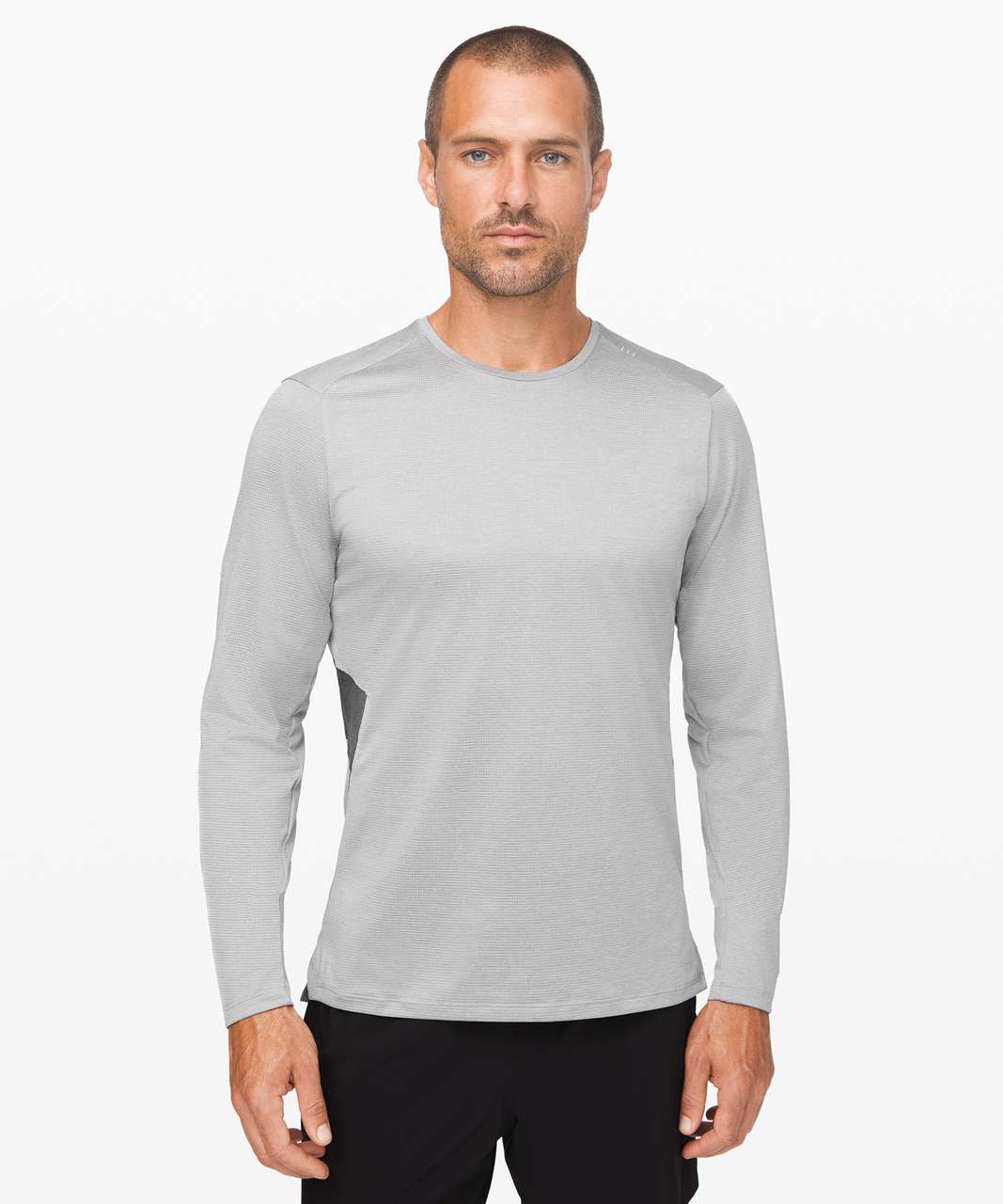 Lululemon Fast and Free Long Sleeve - Heathered Sea Salt / Heathered Obsidian