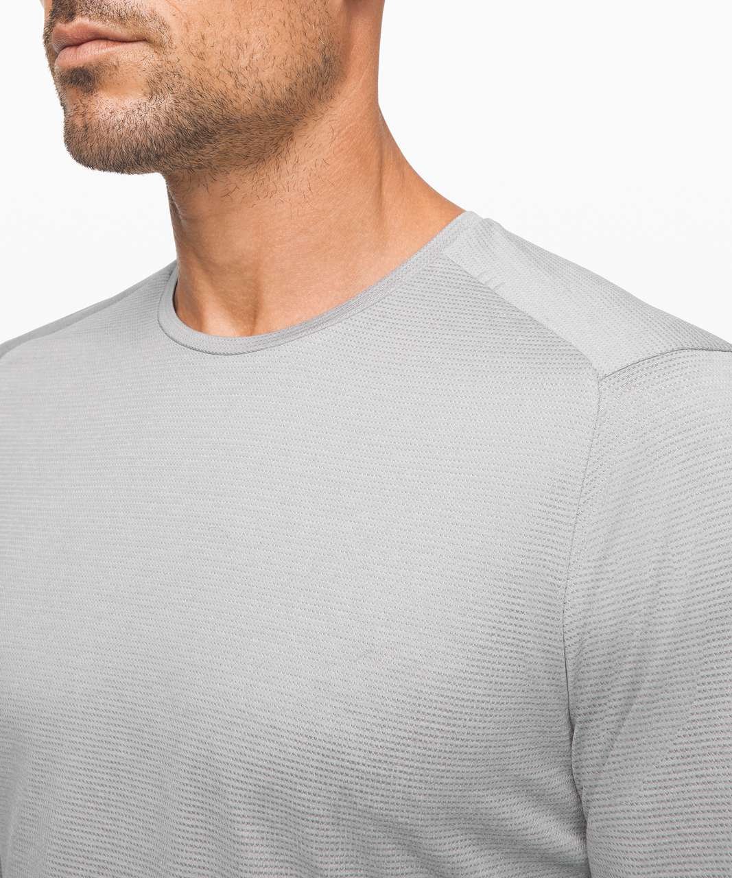 Lululemon Fast and Free Long Sleeve - Heathered Sea Salt / Heathered Obsidian