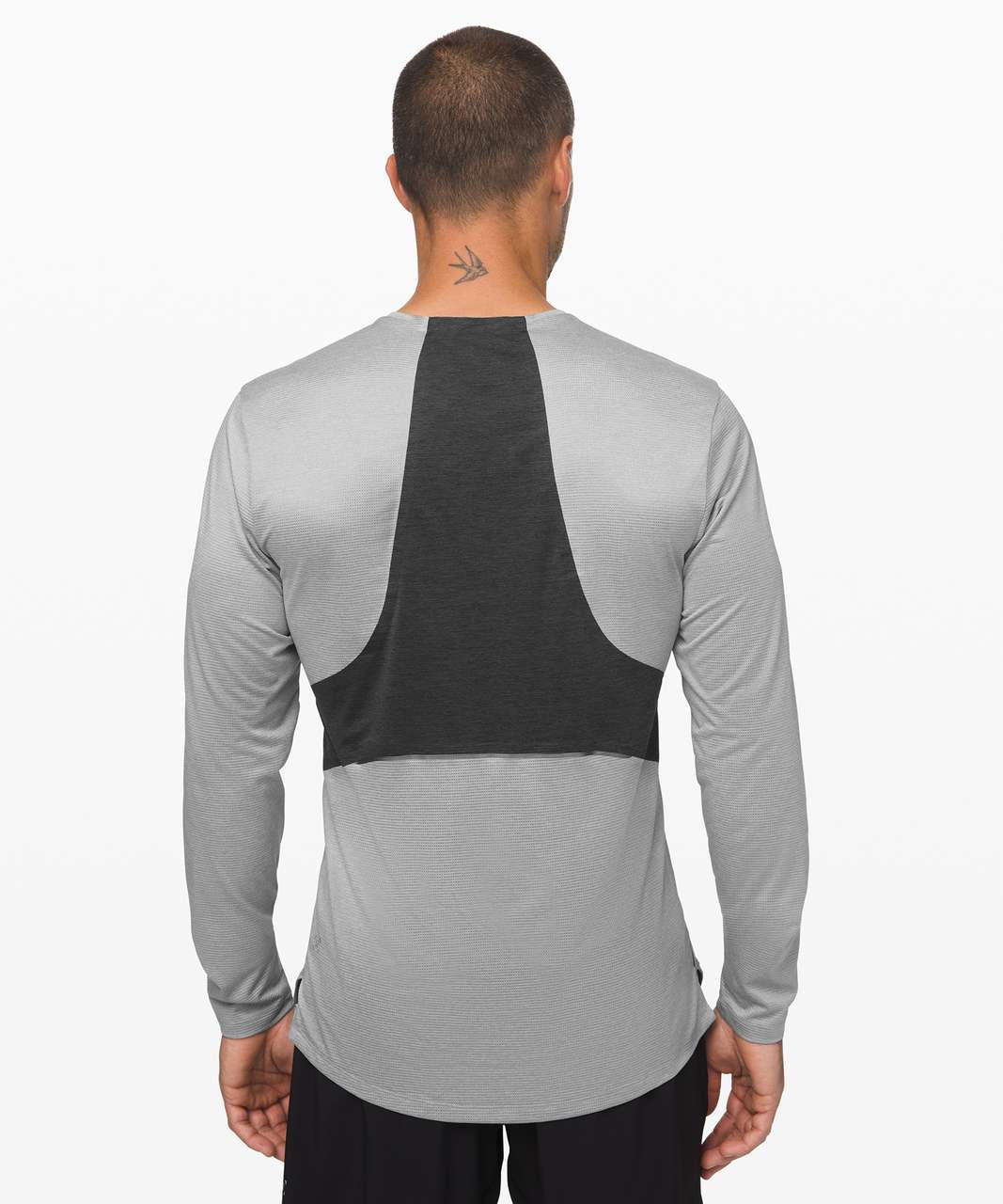 Lululemon Fast and Free Long Sleeve - Heathered Sea Salt / Heathered Obsidian