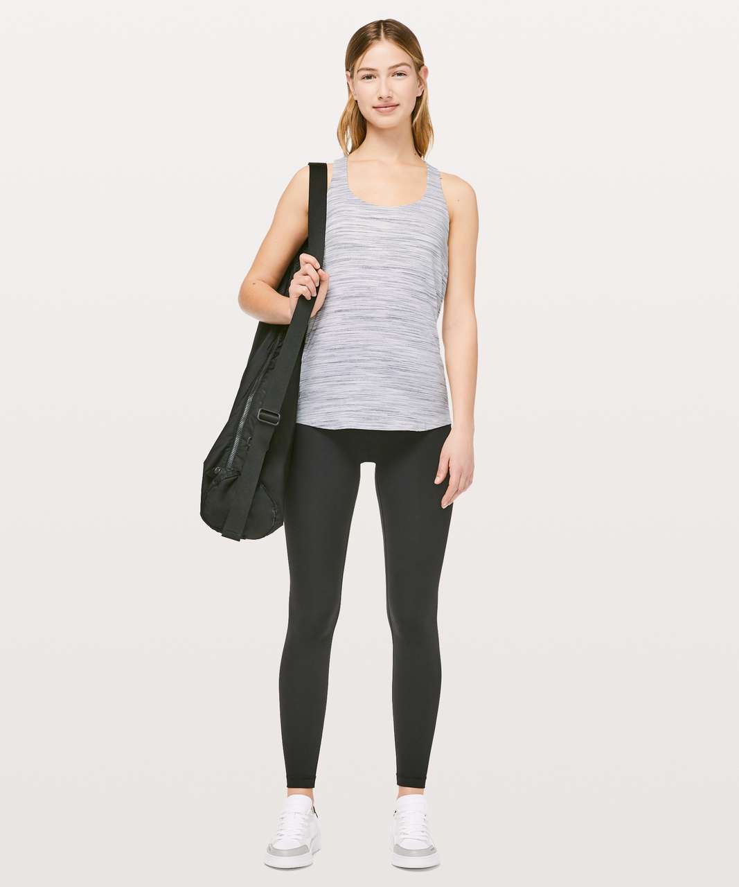 Lululemon Slay The Studio 2-In-1 Tank *Medium Support B/C Cup - Space Dye Camo White Silver Spoon / Florid Flash