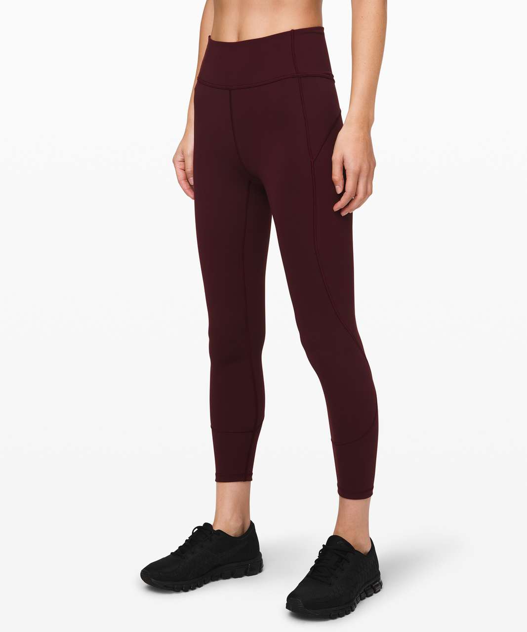 Lululemon Size 6 In Movement Tight 25 Everlux Burgundy striped