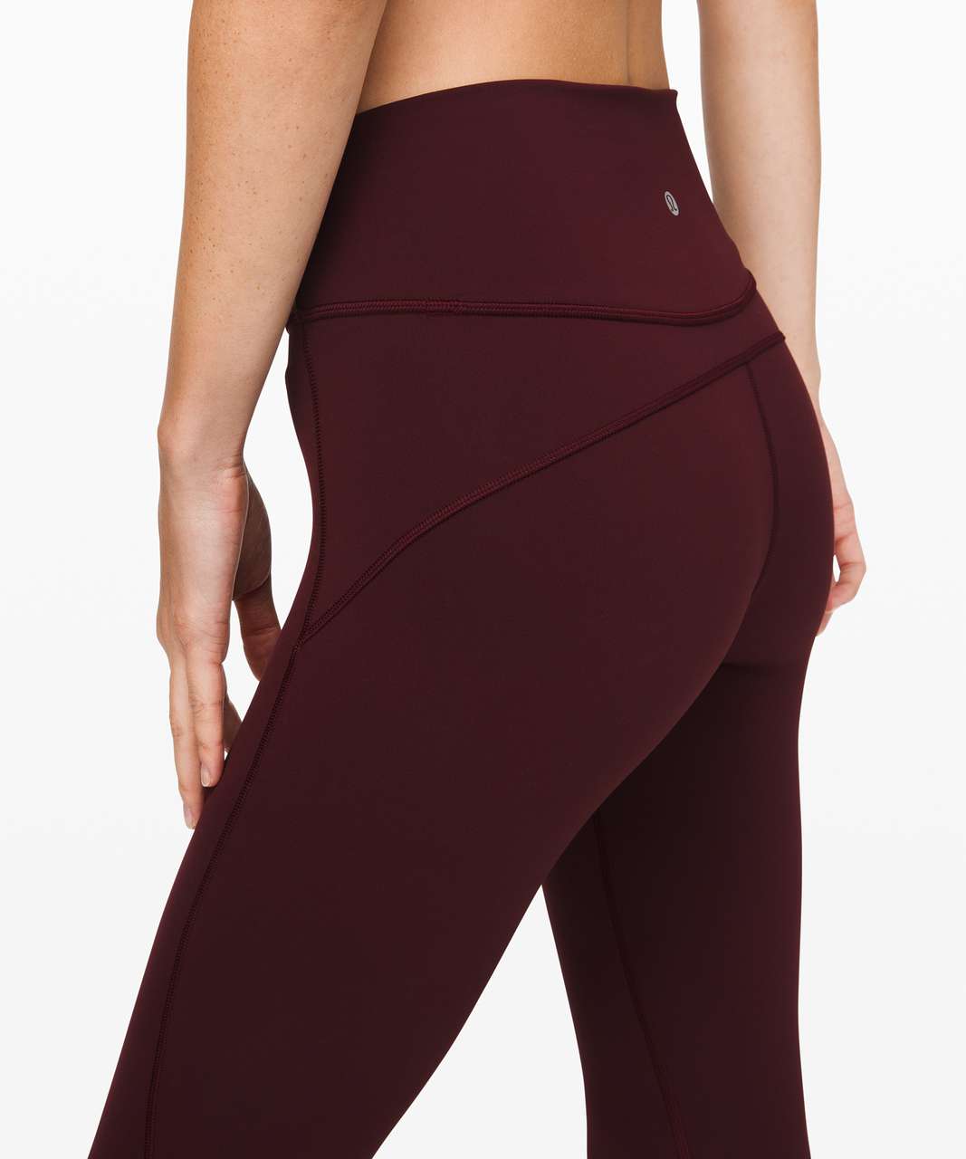 Lululemon Size 6 In Movement Tight 25 Everlux Burgundy striped