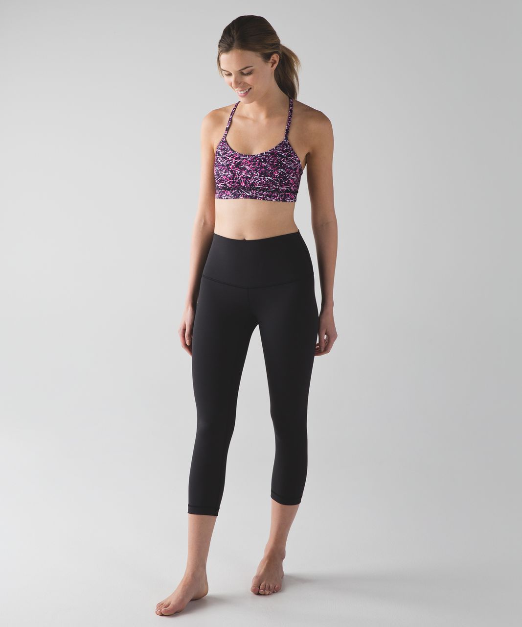 Lululemon Flow Y Bra IV - Mini Ripple Boom Juice Multi / White