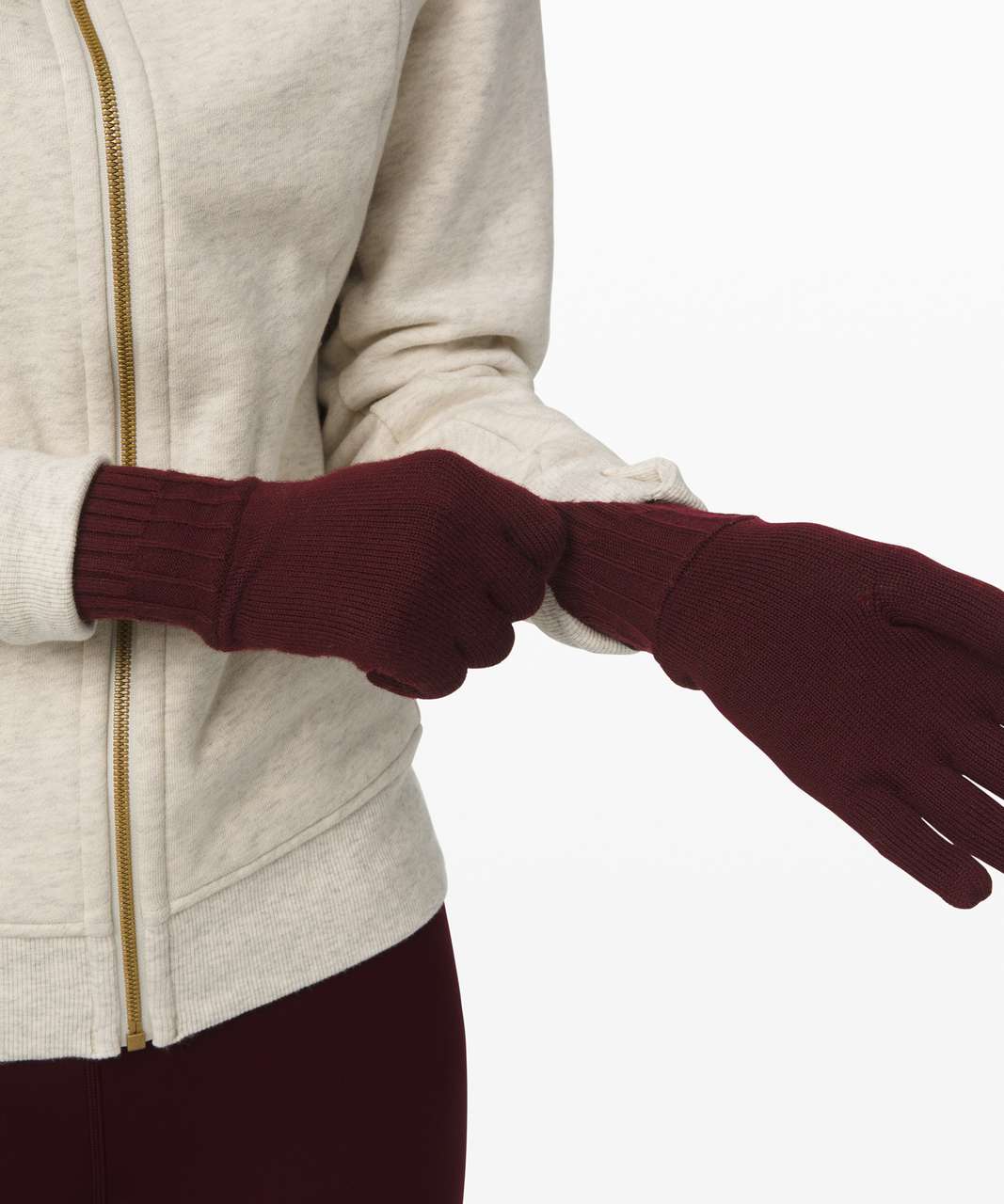 Lululemon Tech and Toasty Knit Gloves - Garnet