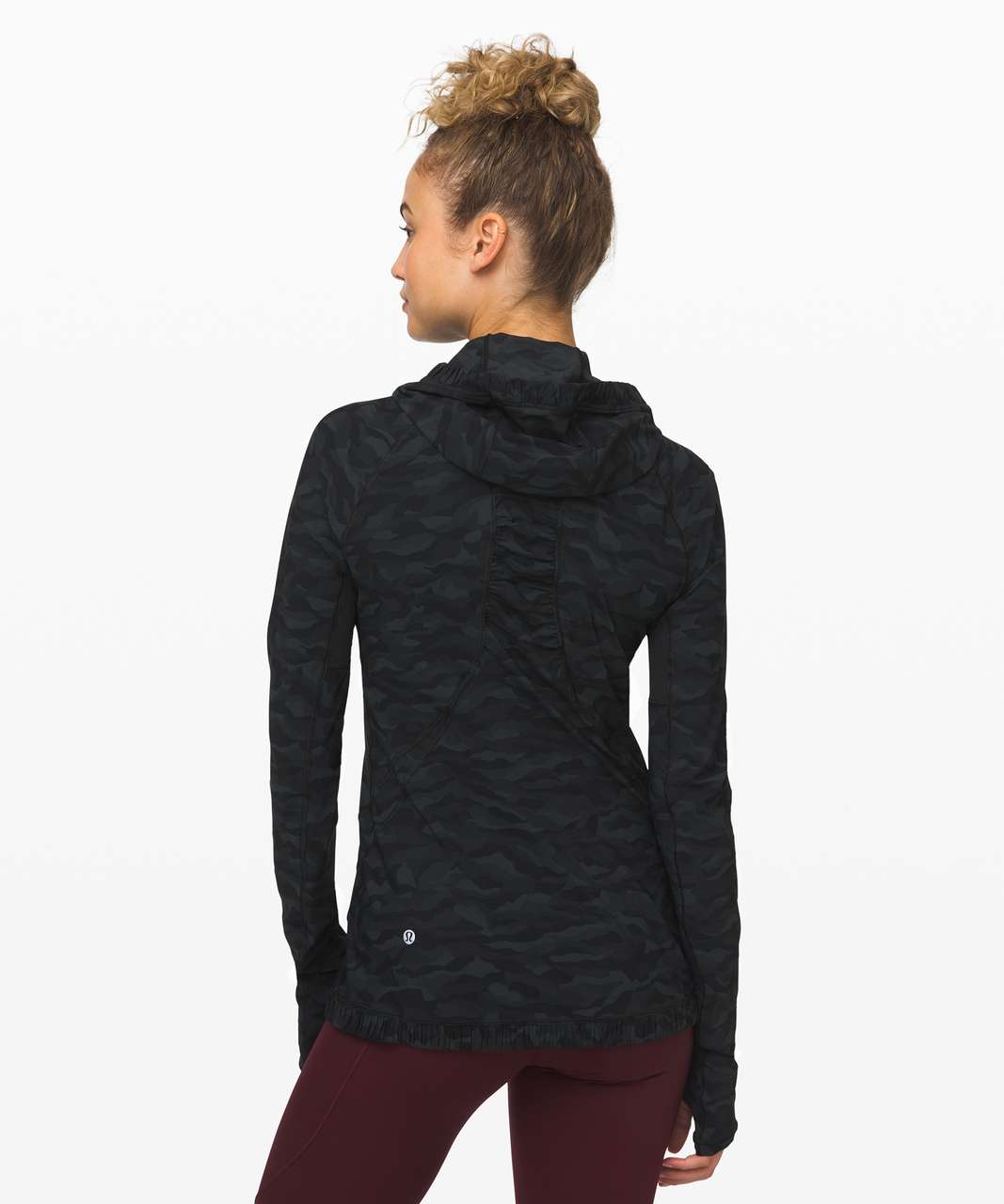 Lululemon Water Bound Hoodie - Sequoia Camo Print Deep Coal Black