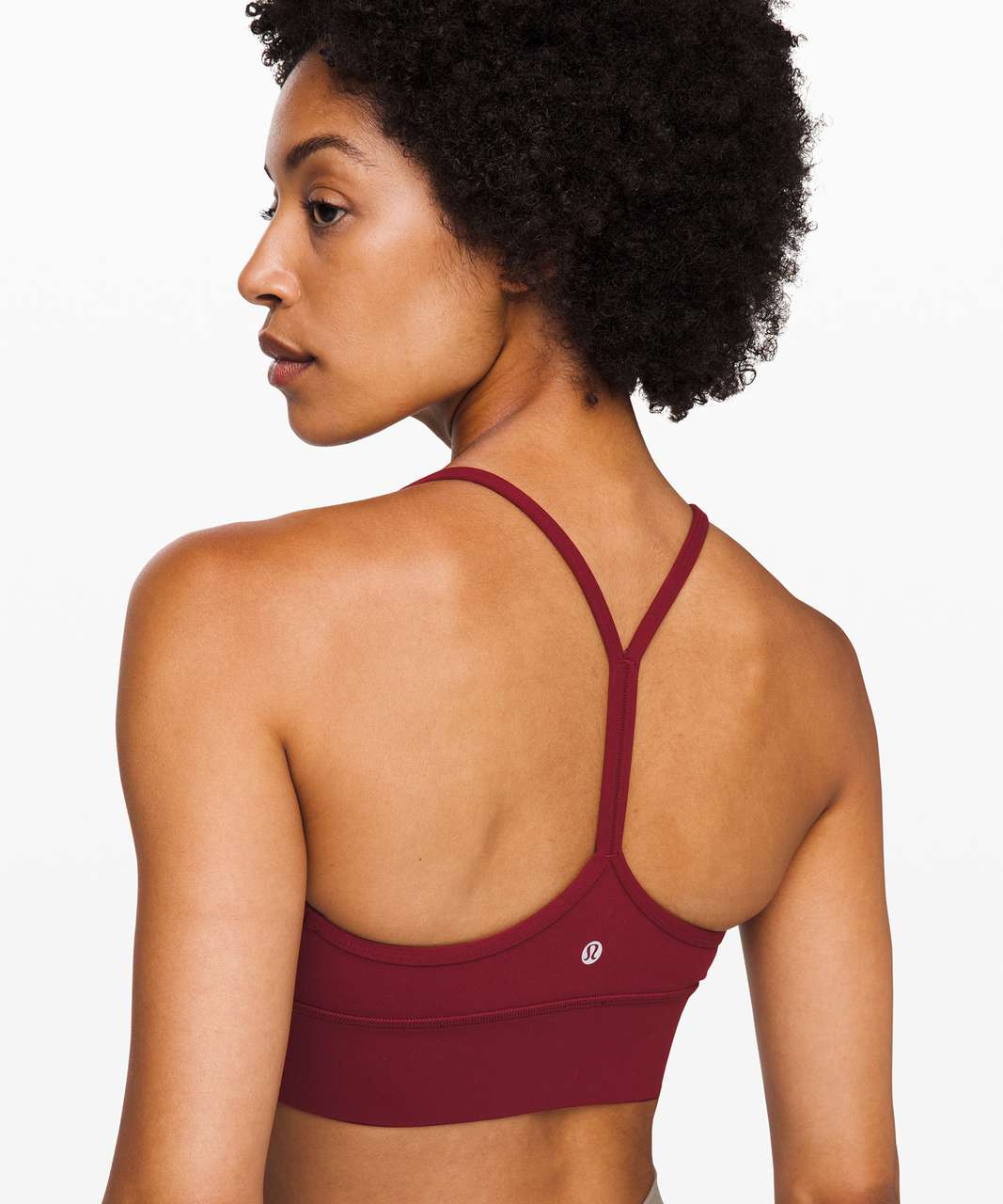 Lululemon Flow Y Bra *Nulu Long Line - Deep Rouge