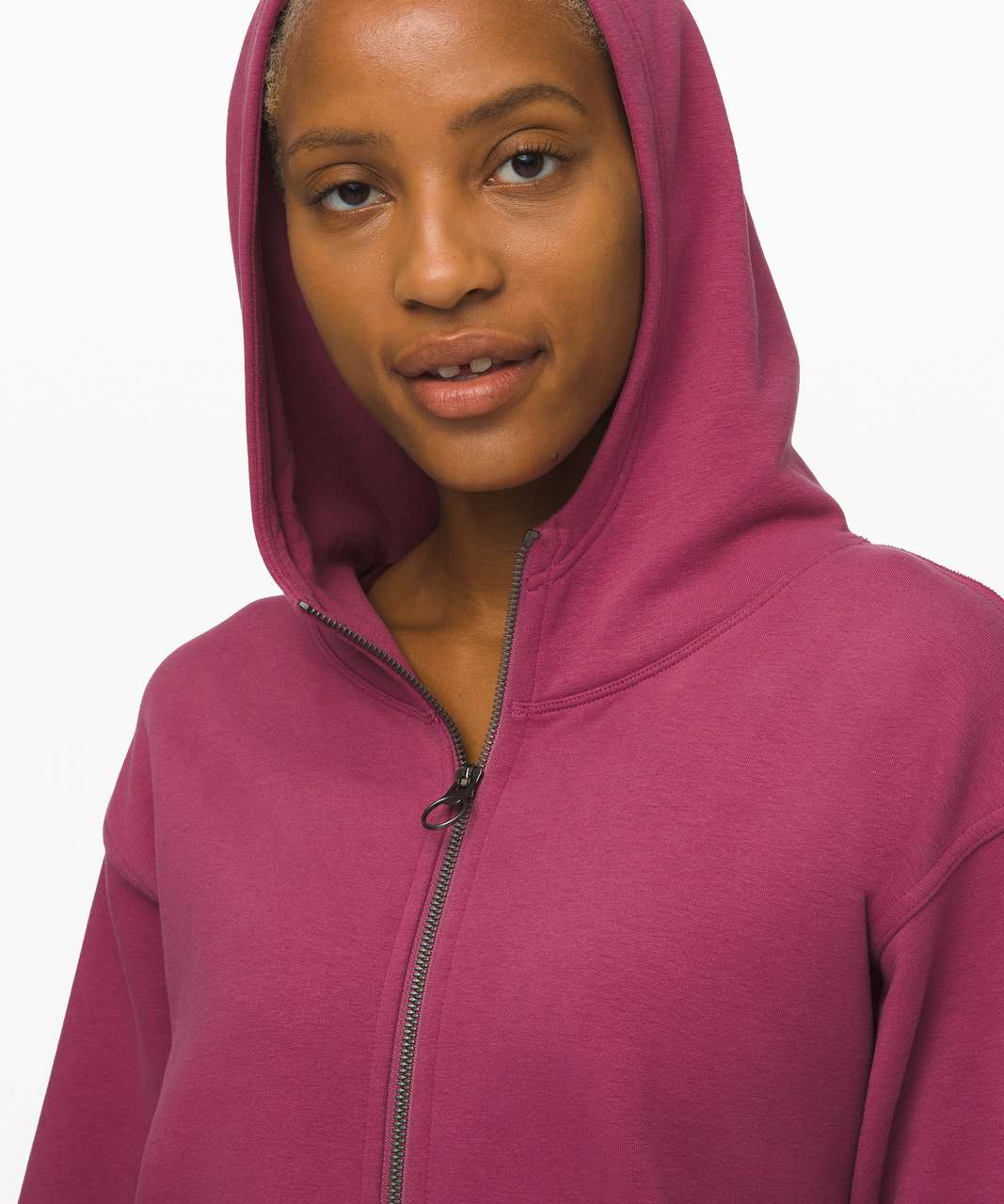 LULULEMON All Yours Zip Hoodie Womens Size S Moss Rose Sweatshirt Fleece  Lined