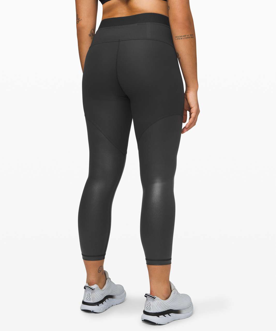 Lululemon Power Position High-Rise Tight 25" - Black / Matte Black Foil