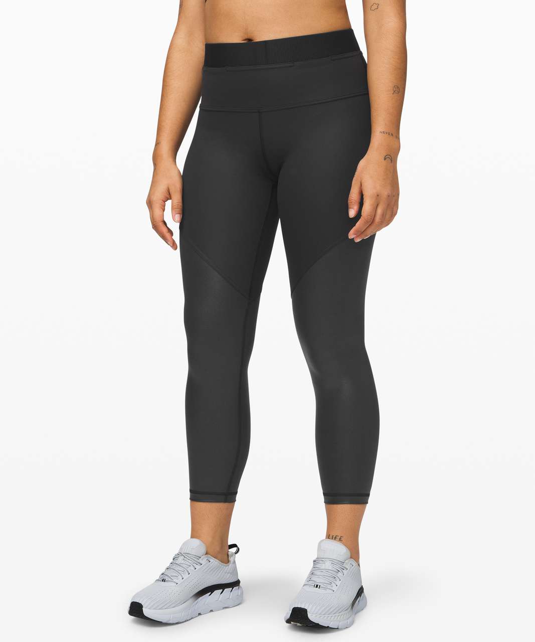 Lululemon Power Position High-Rise Tight 25" - Black / Matte Black Foil