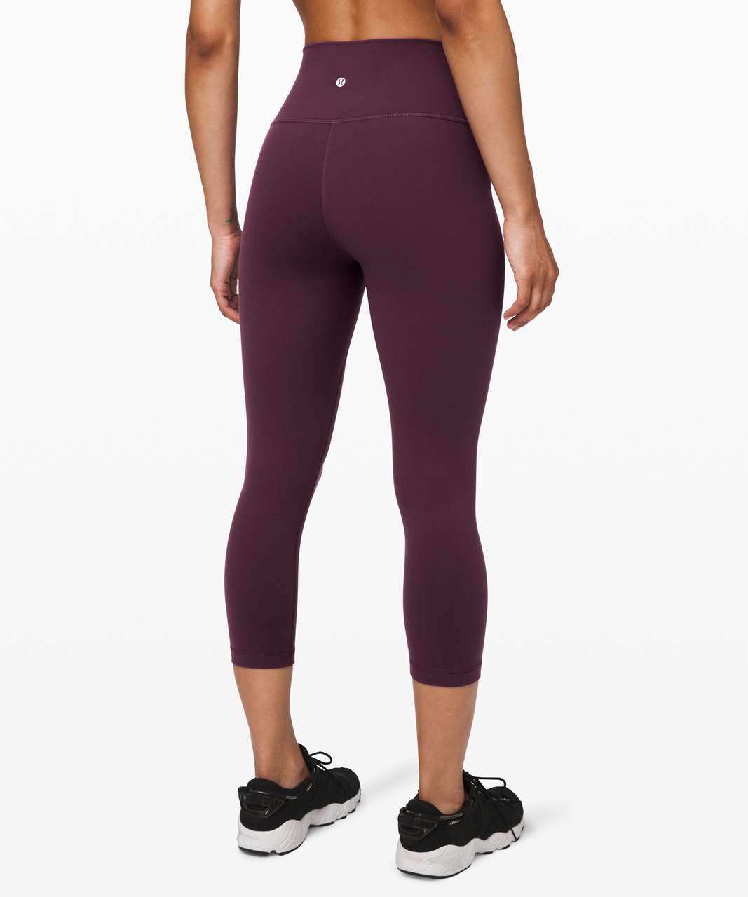 Lululemon Wunder Under Crop II Luon Leggings Breezie Regal Plum Black Size 4