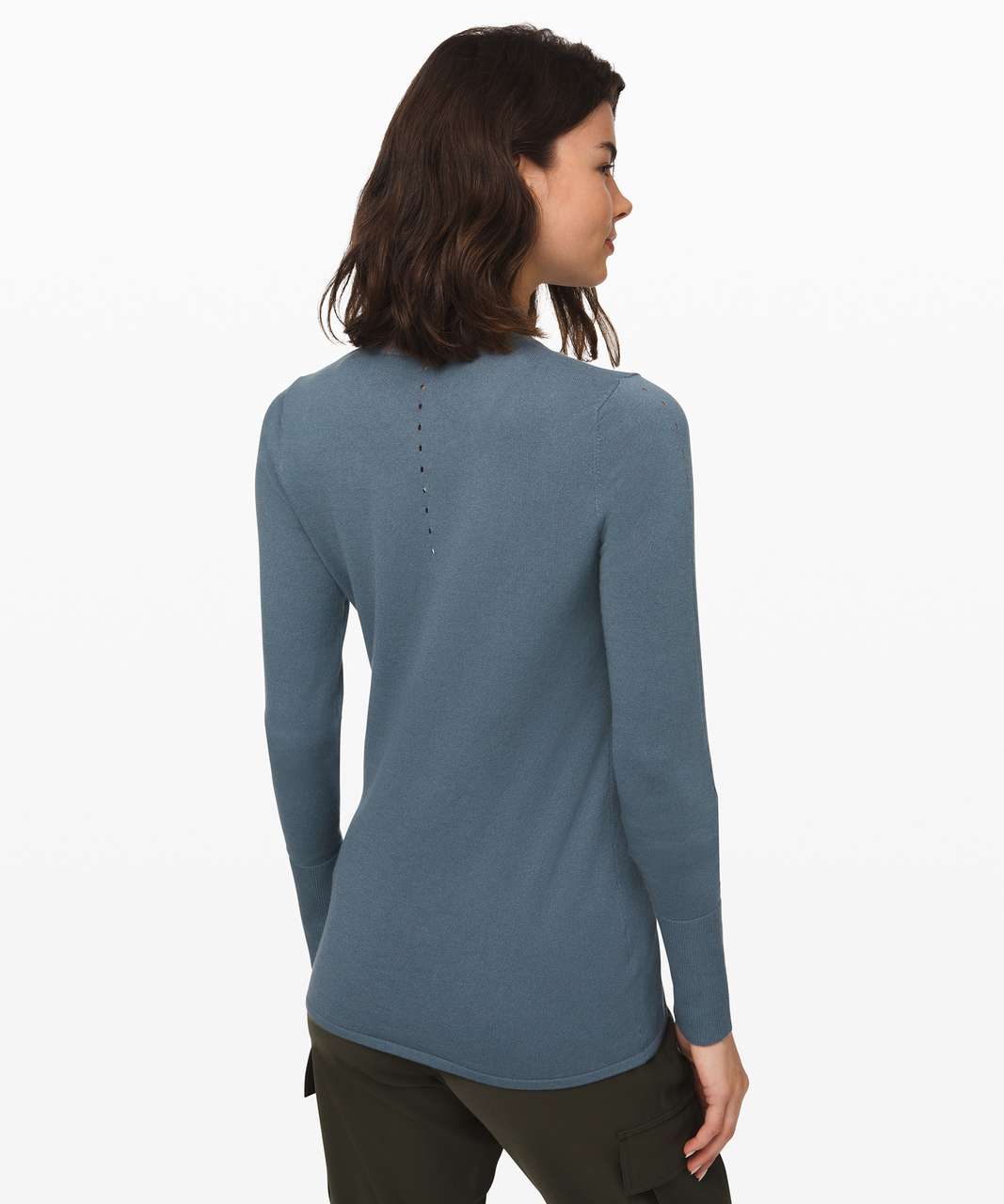 Lululemon Stand Steady Mock Neck Sweater - Blue Charcoal