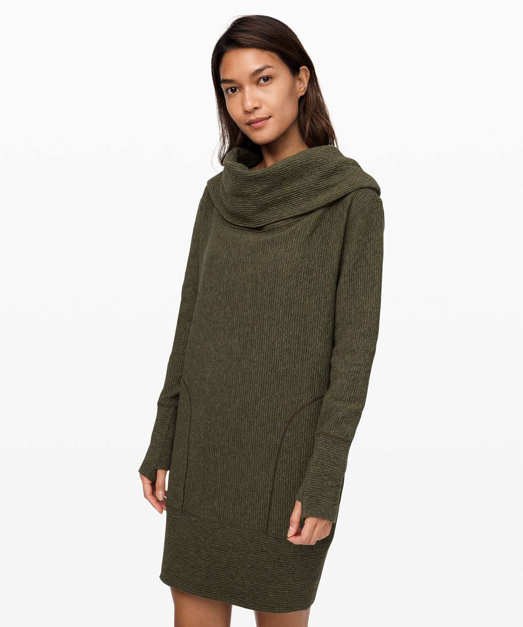 Lululemon Along the Way Dress - Heathered Dark Olive