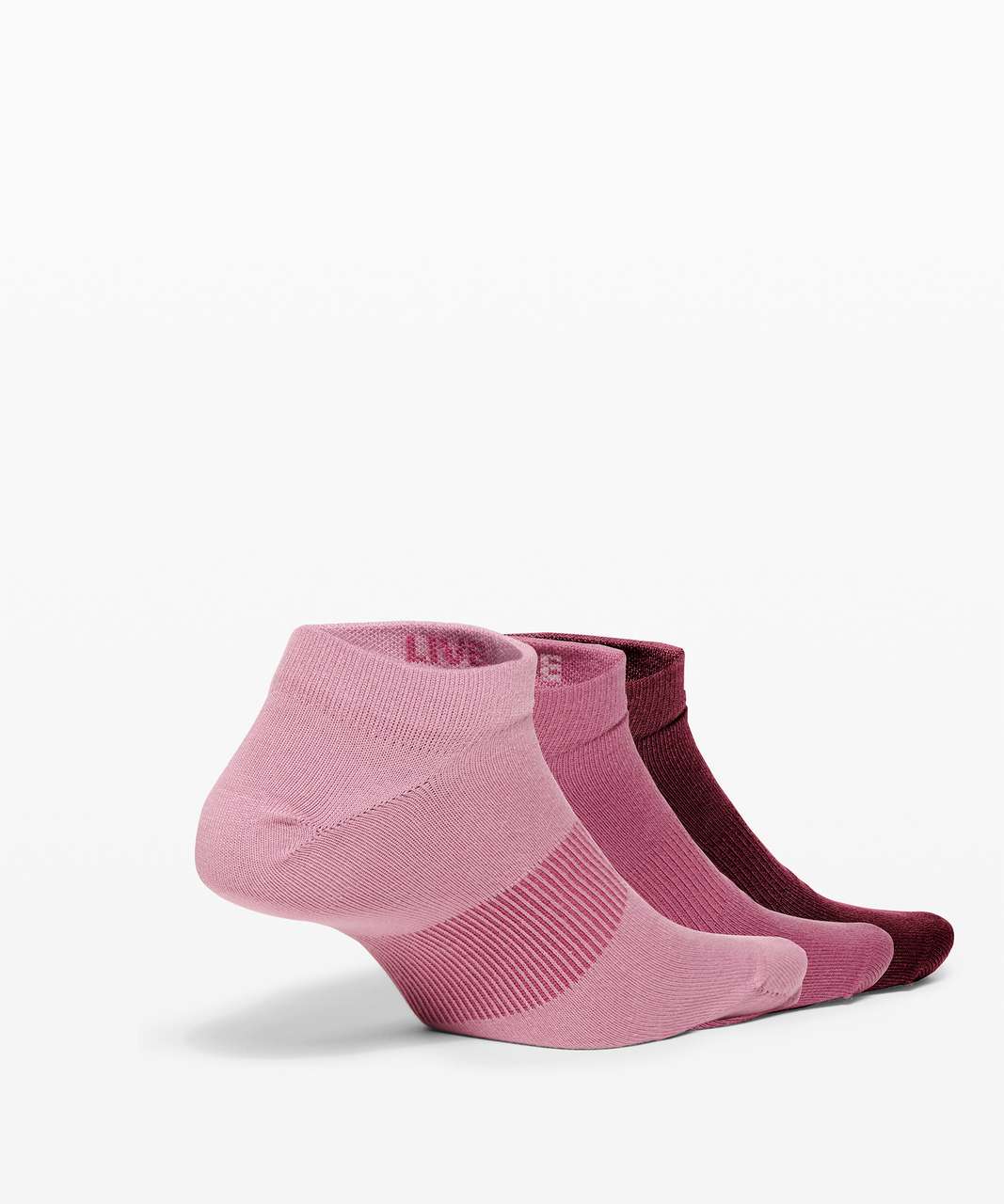 Lululemon Secret Sock *3-Pack - Pink Taupe / Moss Rose / Garnet - lulu  fanatics