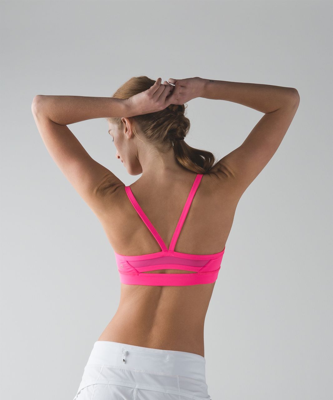 Lululemon Rise and Run Bra - Neon Pink - lulu fanatics