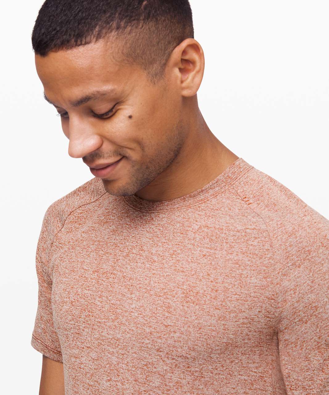 Lululemon Drysense Mesh Short Sleeve - Heathered Dark Terracotta