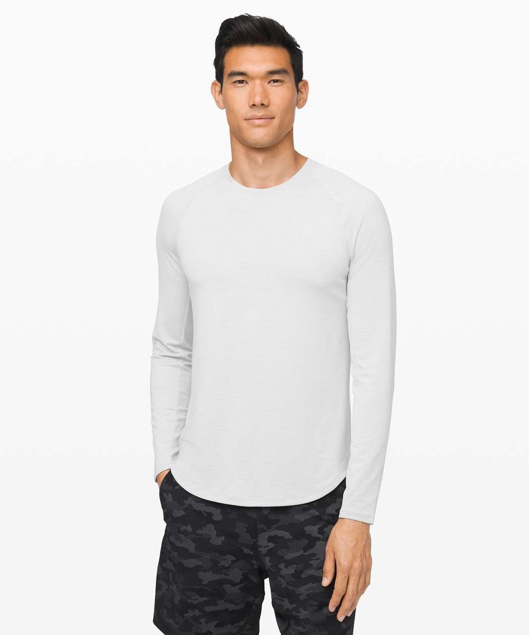 Lululemon Drysense Mesh Long Sleeve - Heathered Sea Salt