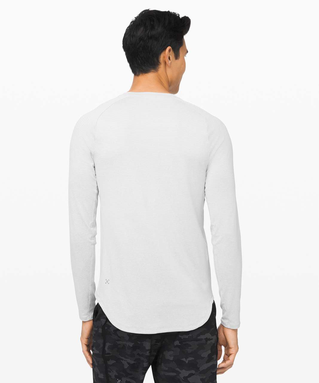 Lululemon Drysense Mesh Long Sleeve - Heathered Sea Salt