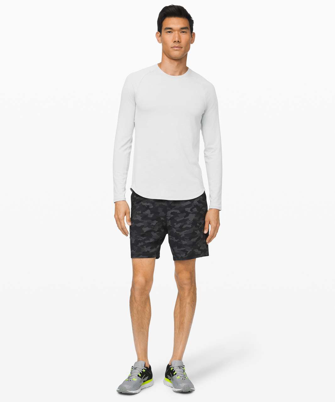 Lululemon Drysense Mesh Long Sleeve - Heathered Sea Salt