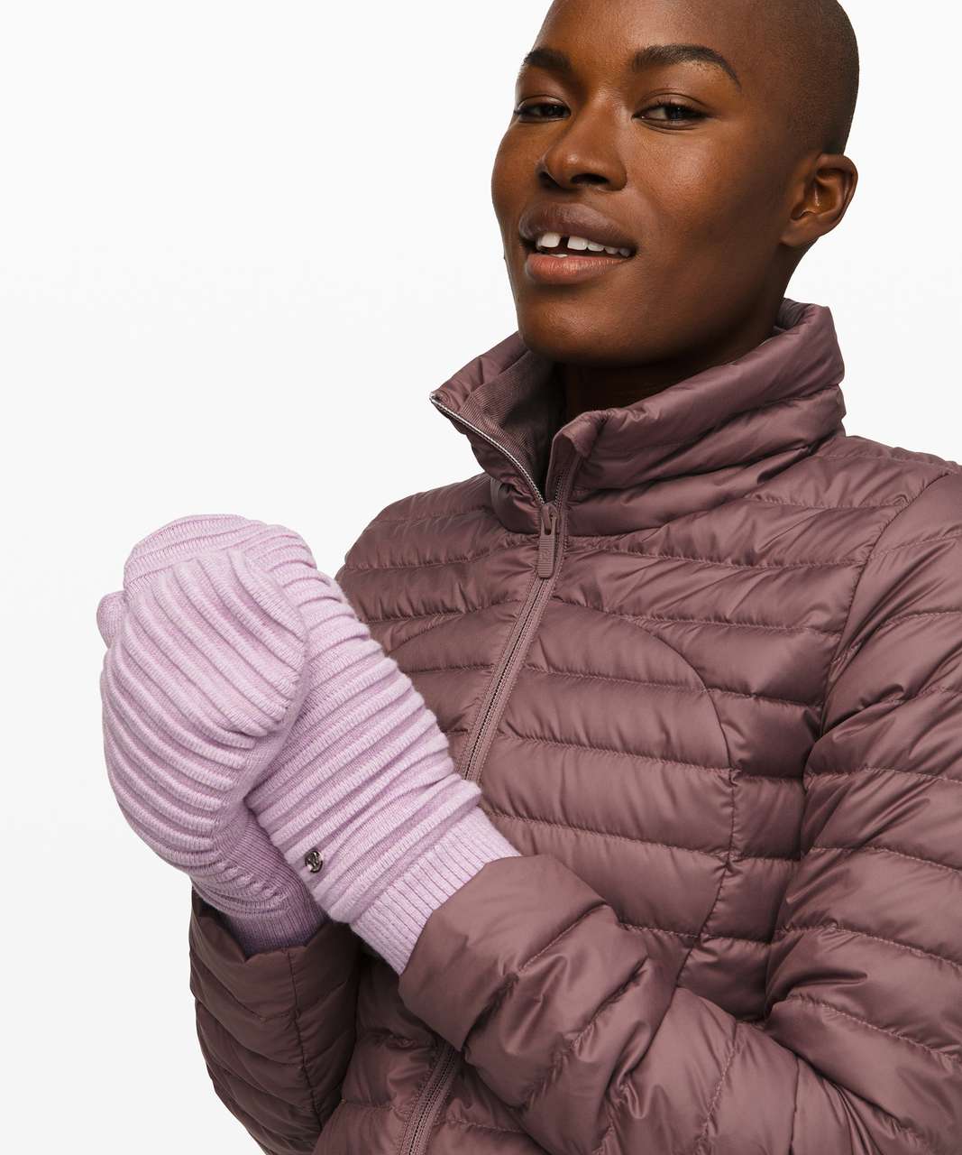 Lululemon Sweet and Sherpa Mittens - Heathered Pink Taupe