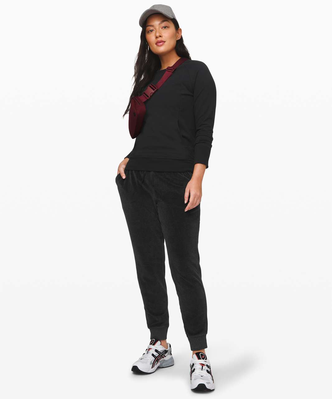 Warm down joggers bubble dot and a random black lulu crew I got on sale  over a year ago (not sure the style) : r/lululemon