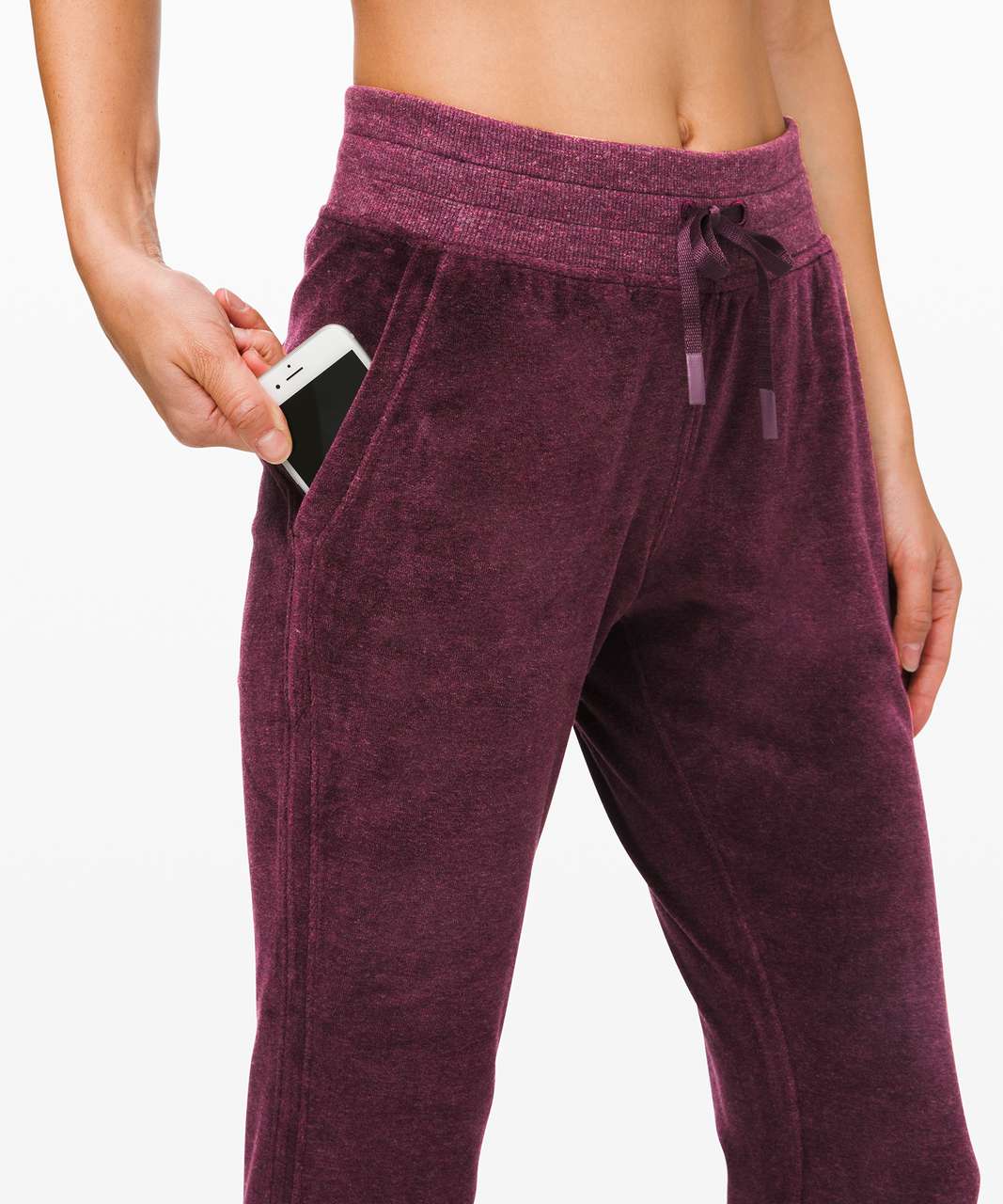 Lululemon Warm Down Jogger *Velour - Heathered Black - lulu fanatics