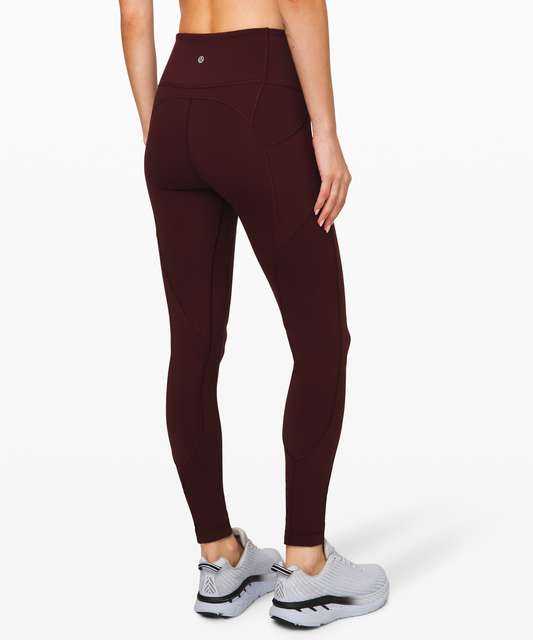 Lululemon All the Right Places Scrunch Leggings in Dark Maroon Size 6