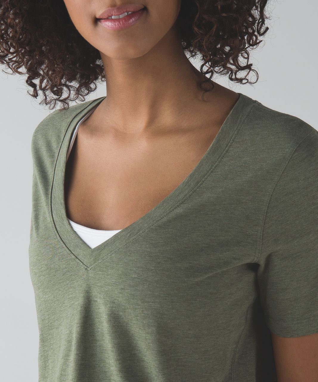 Lululemon Love Tee III - Heathered Fatigue Green