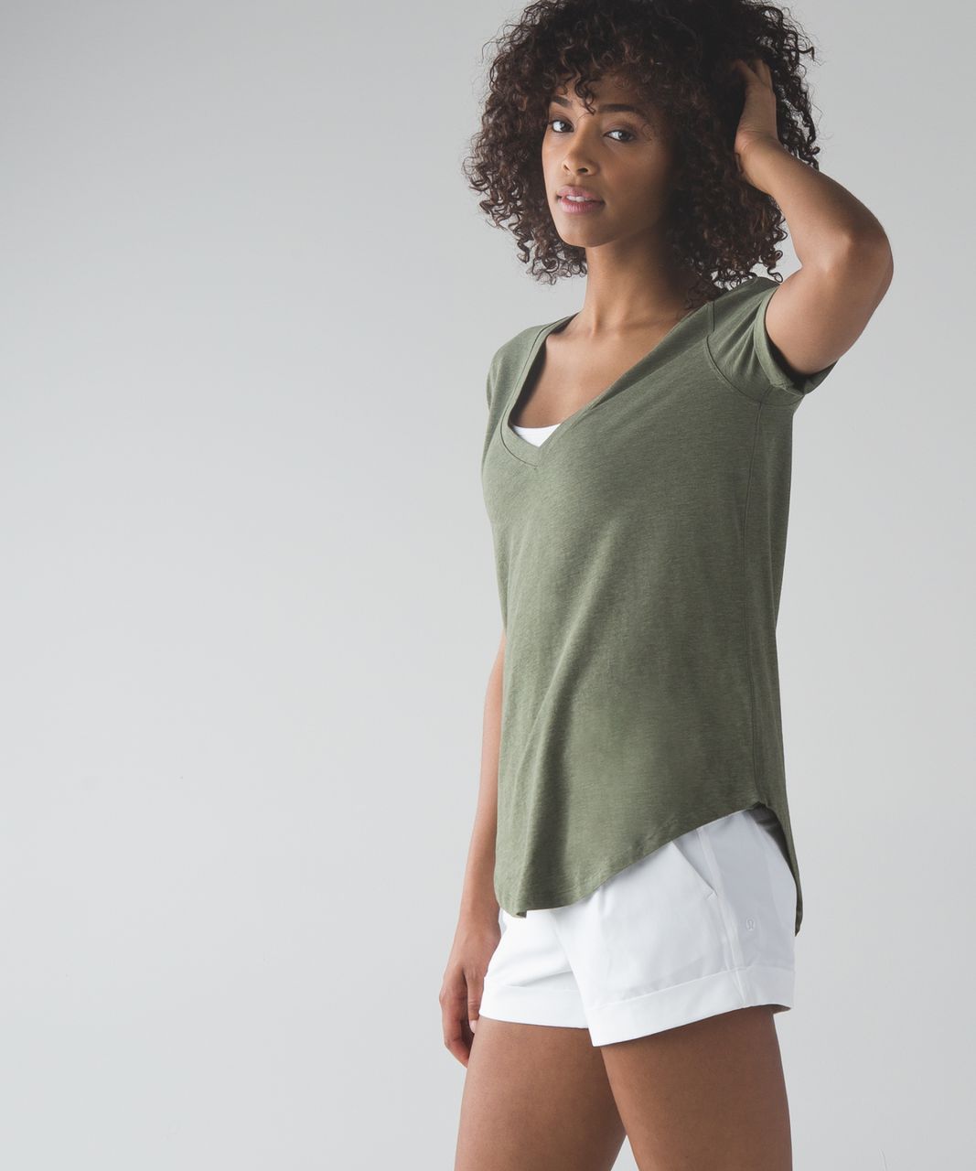 Lululemon Love Tee III - Heathered Fatigue Green