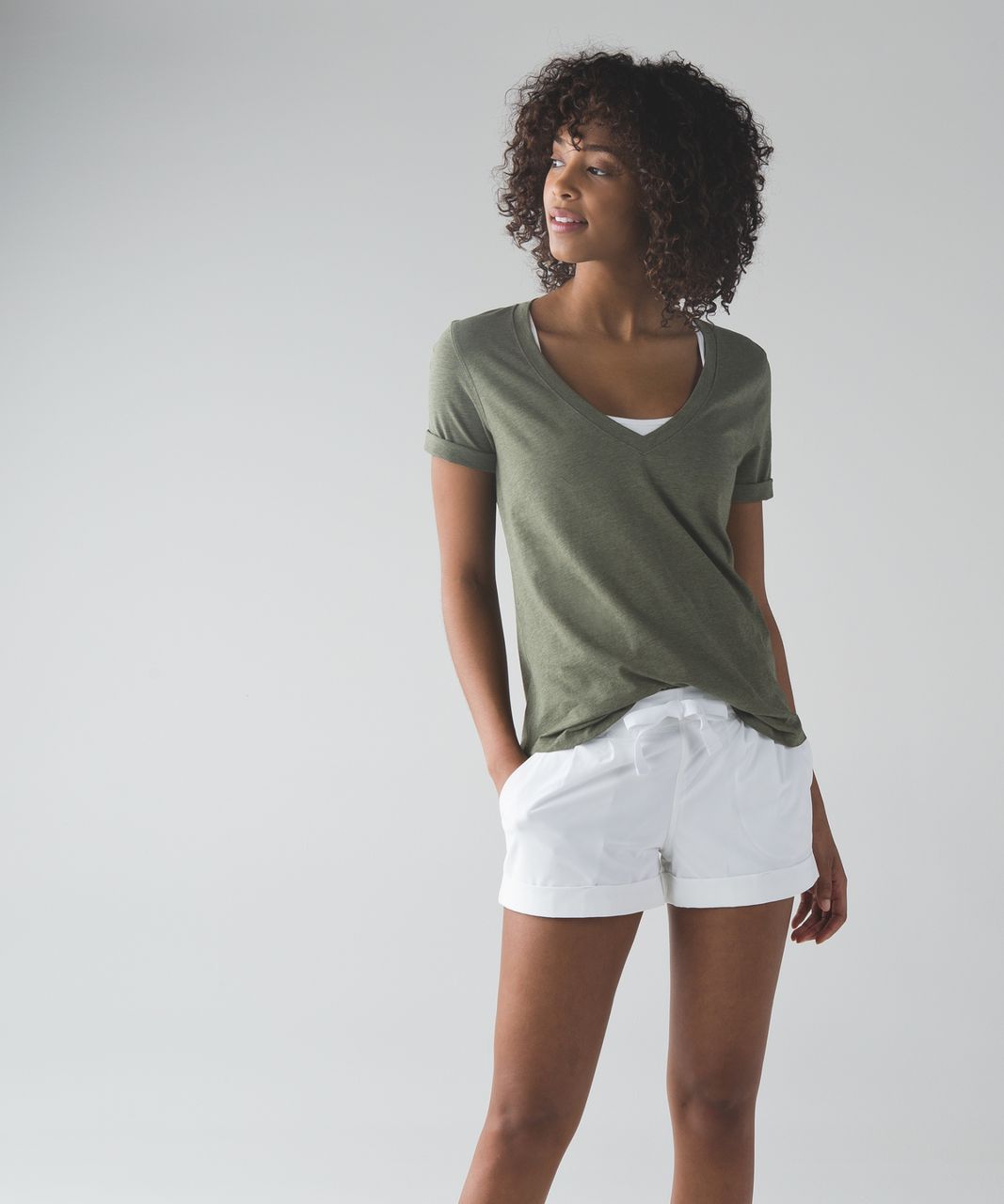 Lululemon Love Tee III - Heathered Fatigue Green