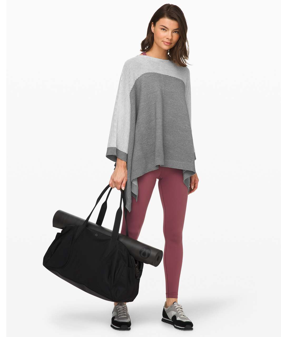 Lululemon It All Lines Up Poncho - Heathered Core Ultra Light Grey / Heathered Core Medium Grey