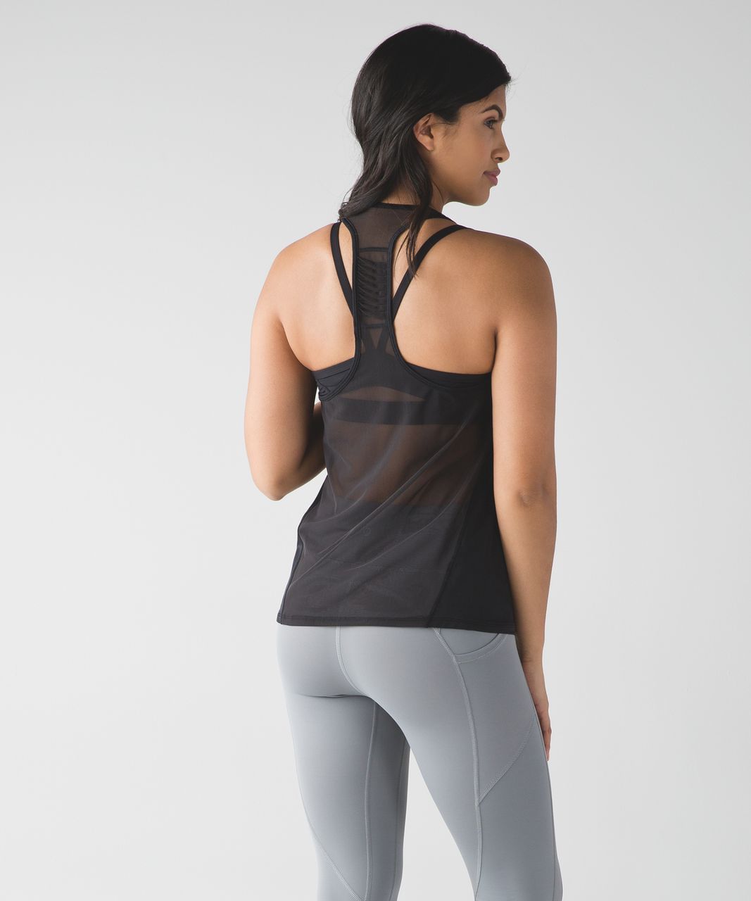 Lululemon Sunshine Salutation Tank - Dusk Dye White Black / Black - lulu  fanatics