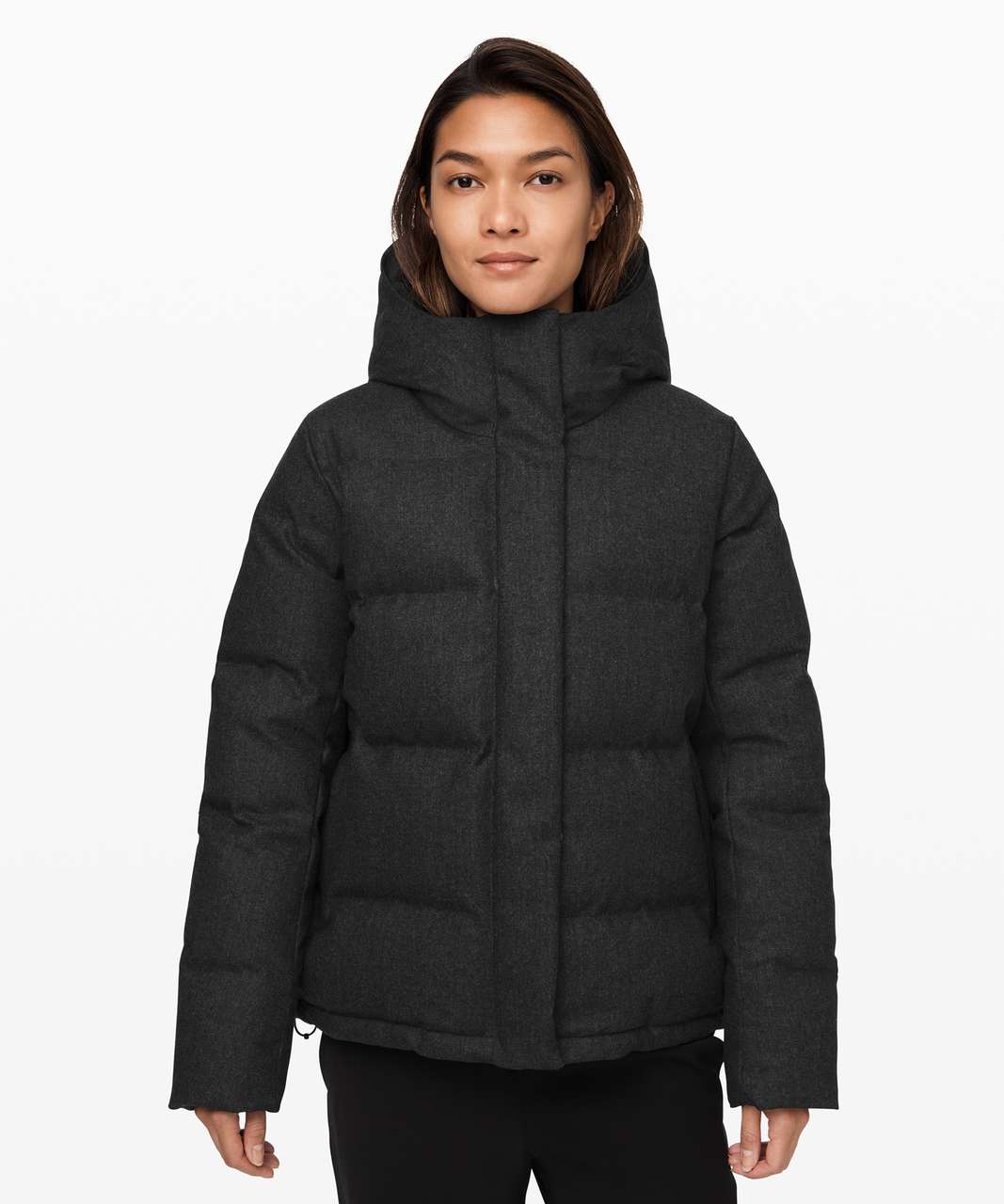 Black Wunder Puff hooded down jacket, lululemon