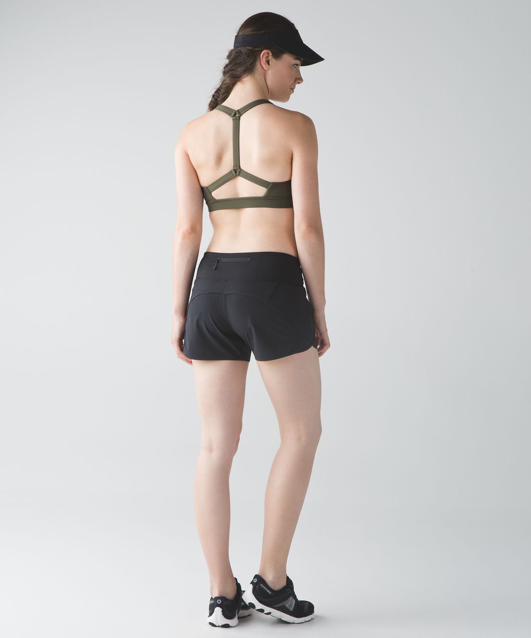 Rare LULULEMON Pack It In Stuff Bra Size 4 Fatigue Green Racerback