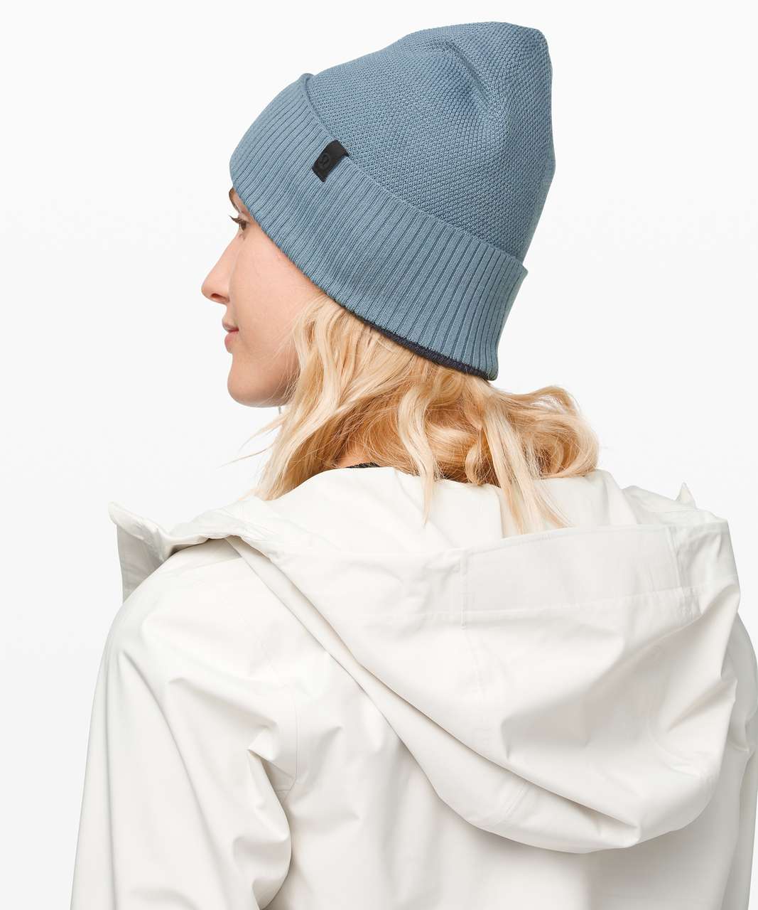 Lululemon Knit Me Up Beanie *Reversible - Blue Charcoal / Stone Blue