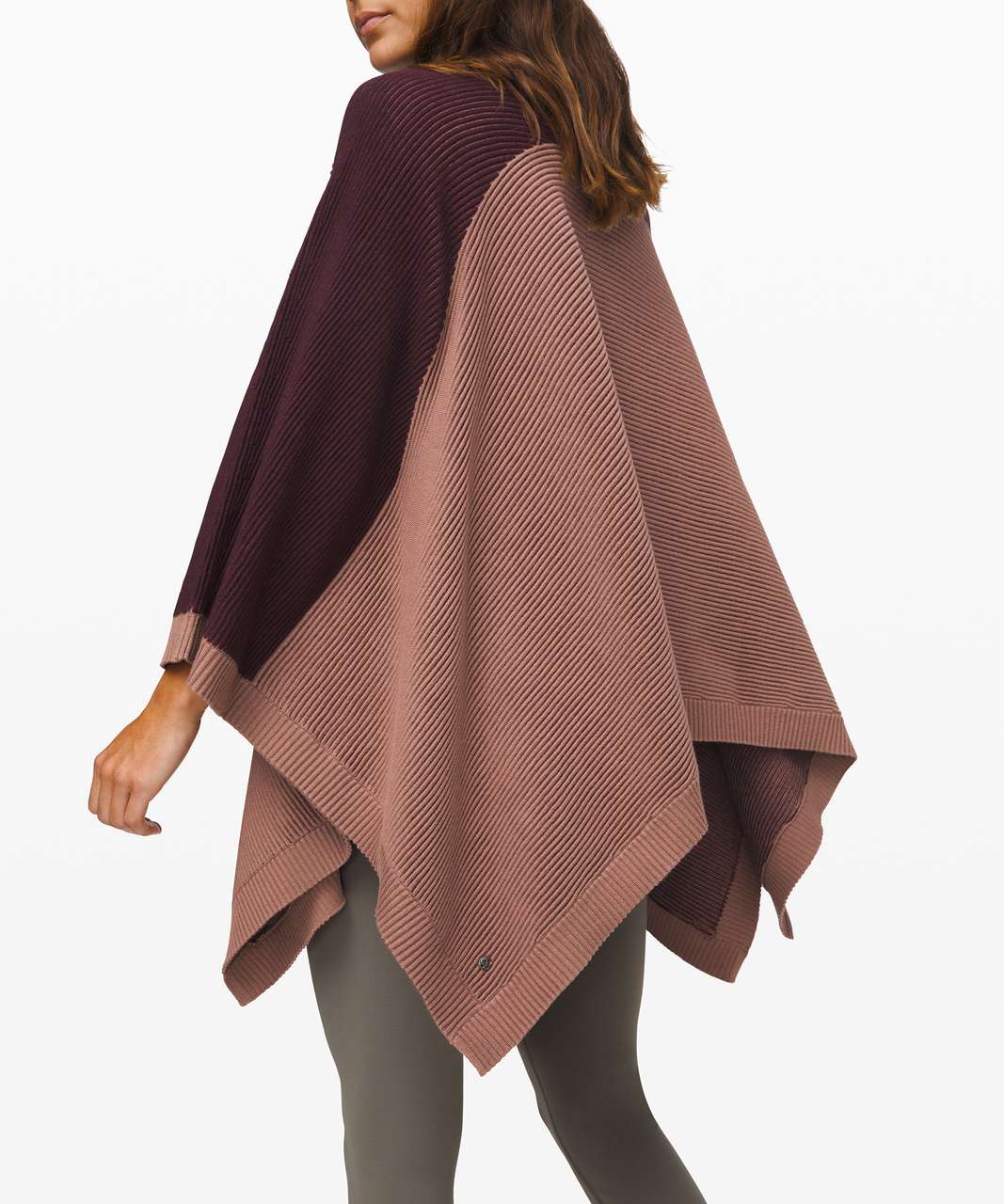 Lululemon It All Lines Up Poncho - Garnet / Spanish Oak