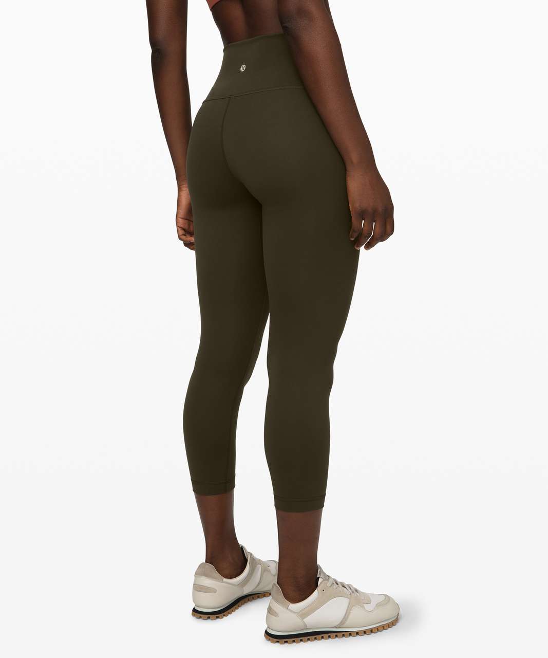 Lululemon Wunder Train High-Rise Crop 23 - Army Green - lulu fanatics