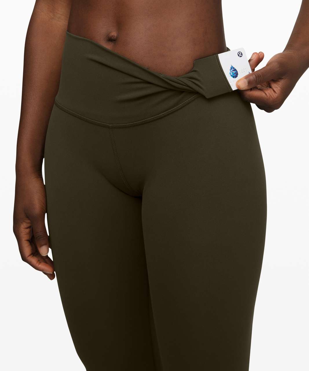 Lululemon Wunder Under Crop High Rise Full On Luxtreme 21 Dark Olive