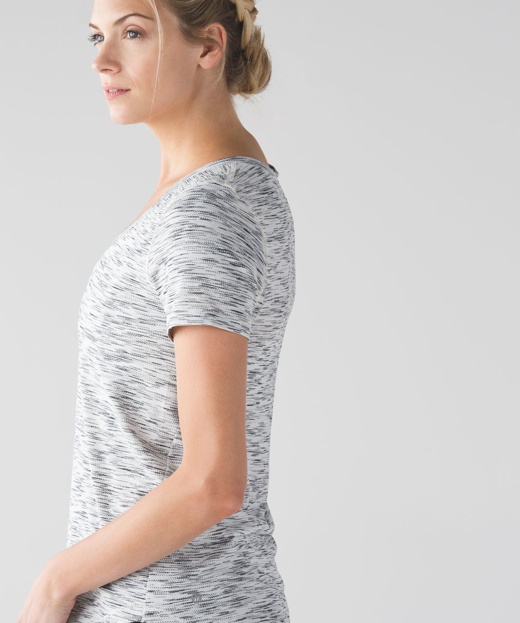 Lululemon What The Sport Tee - Tiger Space Dye Black White