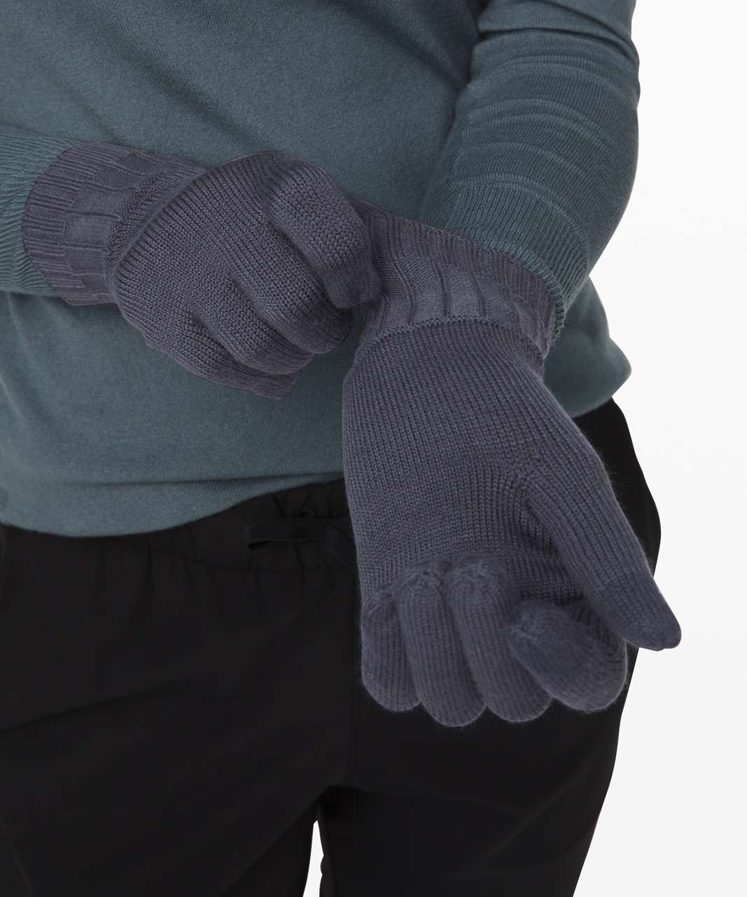 Lululemon Tech and Toasty Knit Gloves - Stone Blue