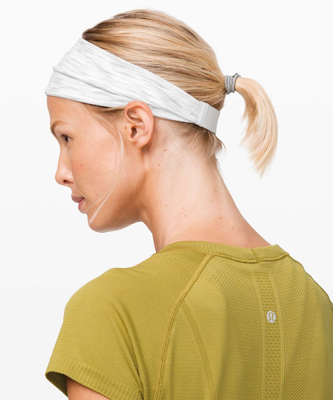 Lululemon Fringe Fighter Headband - White / Tiger Space Dye Hail White