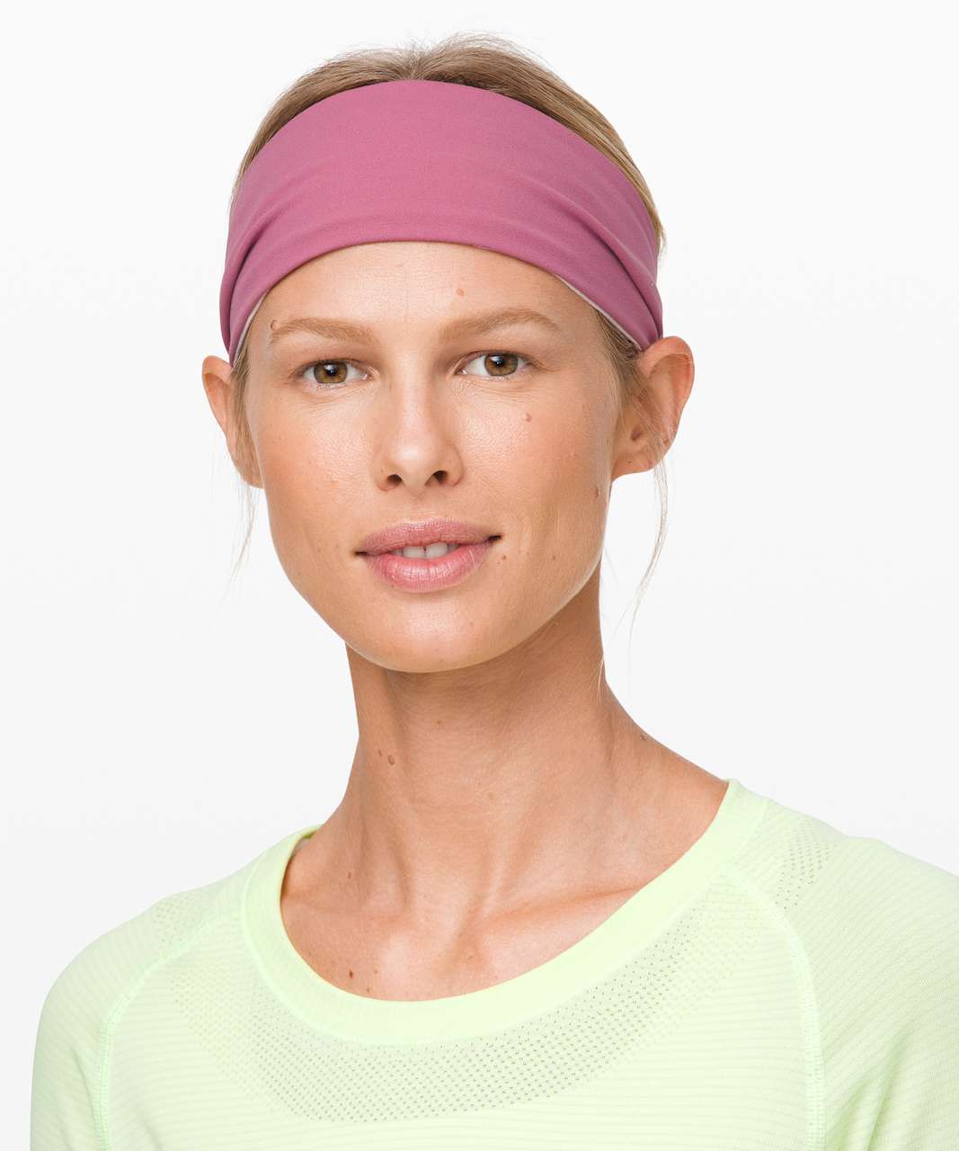 Lululemon Fringe Fighter Headband - Moss Rose / Heathered Dusty Pink